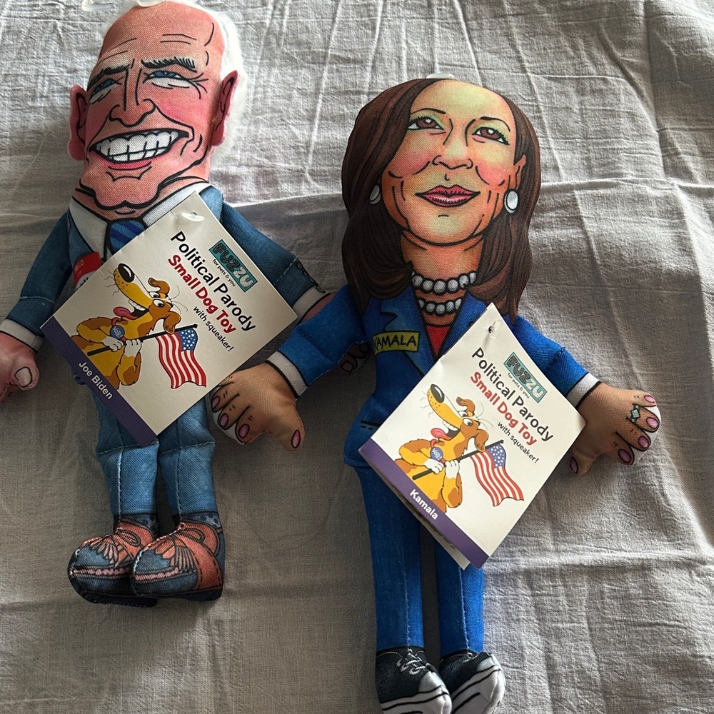 Political Parody Dog Toy Set - Blue